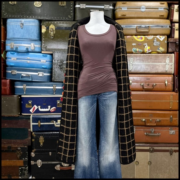 90s Moschino Flower Sweater Coat - Picture 16 of 16